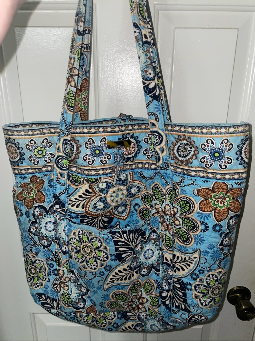 Vera Bradley Bali blue large tote bag